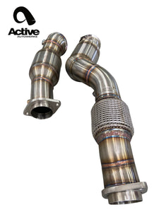 ACTIVE AUTOWERKE BMW S58 G80 M3 G82 M4 DOWNPIPES W GESI CAT